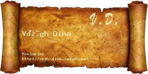 Végh Dina névjegykártya